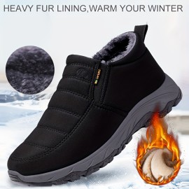Women's Solid Color Winter Sneakers, Soft Sole Platform Fleece Lining Shoes, Plush Non-slip Low-top Shoes