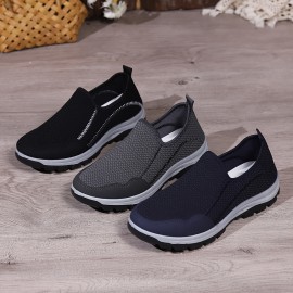 Women's Low Top Sports Shoes, Lightweight & Breathable Slip On Sneakers, Casual Outdoor Walking Trainers