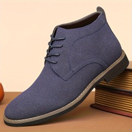 Men's Fashion Round Toe Lace-Up Dress Shoes, Non-Slip Formal Shoes For Wedding Party Business