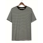 Stripe Pattern Print Men's Comfy T-shirt, Graphic Tee Men's Summer Clothes, Men's Outfits