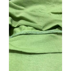 Solid Color Men's Short Sleeve Turtleneck Stretch Comfy T-shirt, Summer Streetwear