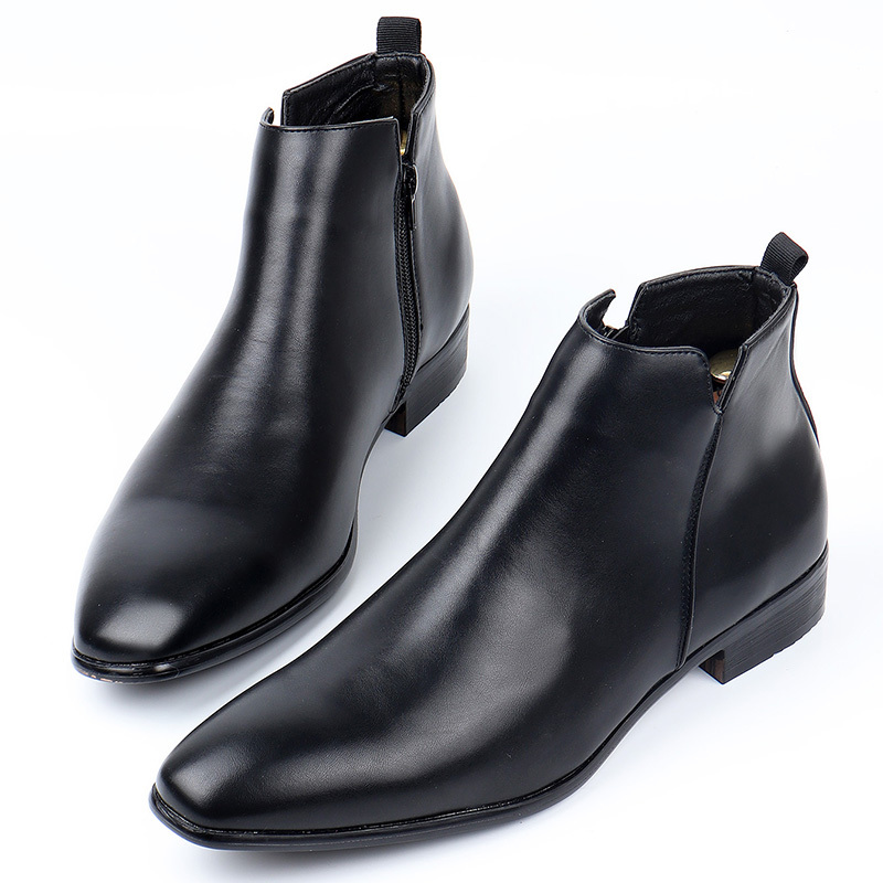 mens fashion zipper chelsea boots details 2