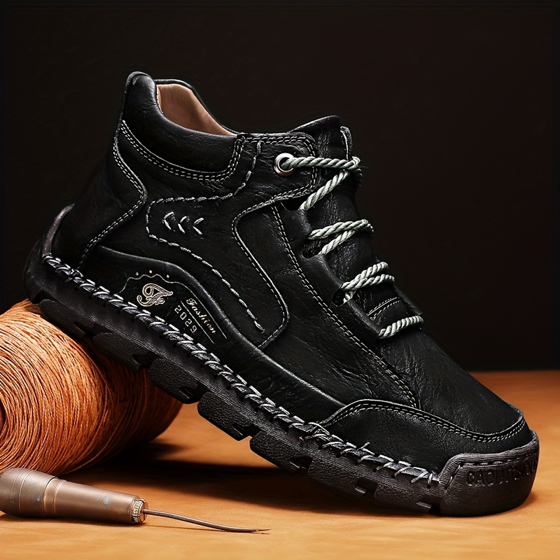 casual stitching sneakers, mens casual stitching sneakers breathable anti slip lace up walking shoes for outdoor spring summer and autumn details 9