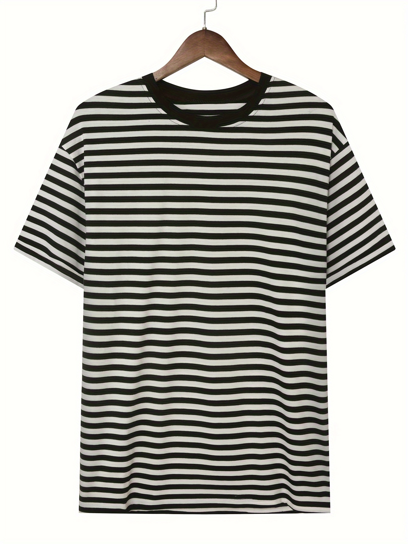 comfy t shirt, stripe pattern print mens comfy t shirt graphic tee mens summer clothes mens outfits details 3