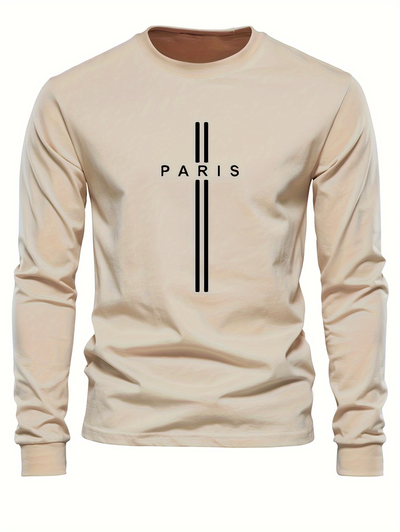 paris print mens graphic design crew neck long sleeve active t shirt tee casual comfy shirts for spring summer autumn mens clothing tops details 3