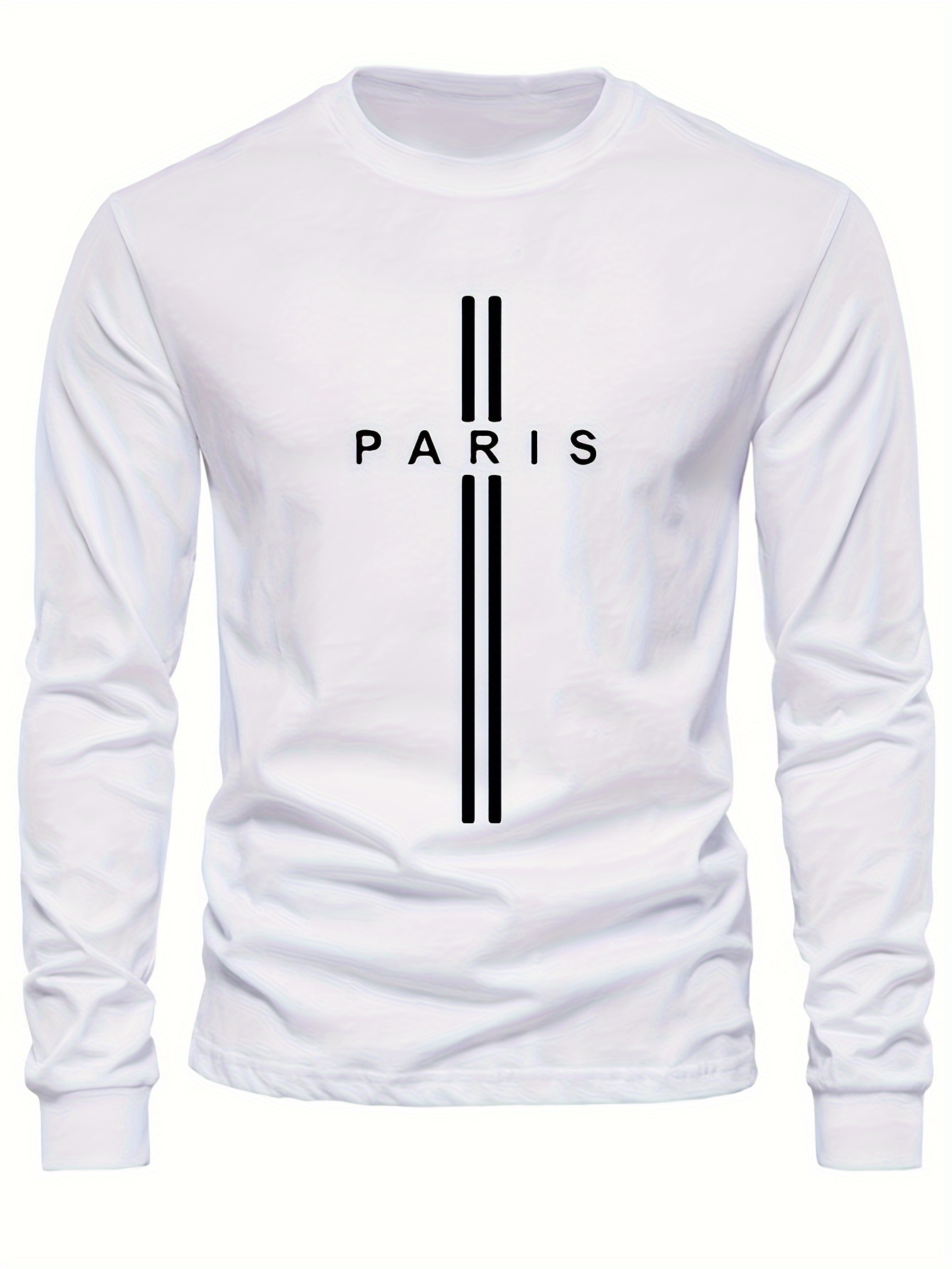 paris print mens graphic design crew neck long sleeve active t shirt tee casual comfy shirts for spring summer autumn mens clothing tops details 6