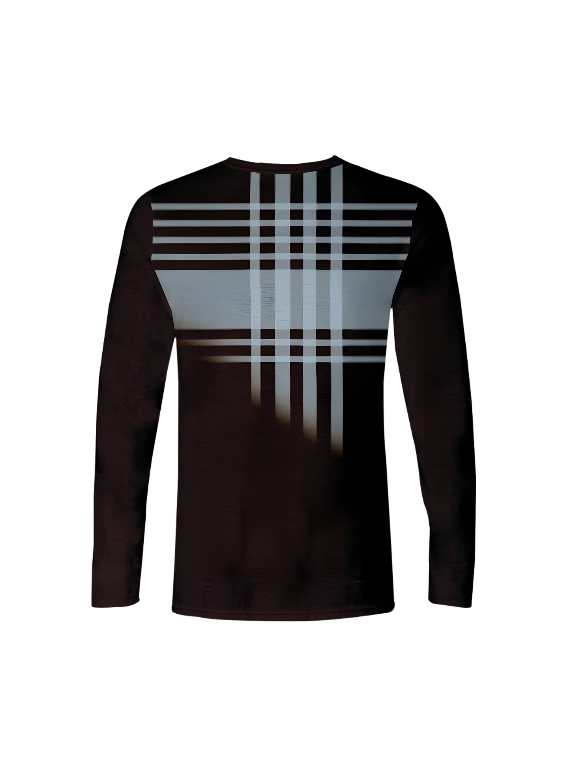 stylish stripe 3d print mens casual long sleeve crew neck t shirt spring fall details 1